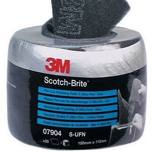 3M Scotch Brite Ρολά Pre-Cut   115mm x 150mm  x 35 τεμ. Γκρι   -