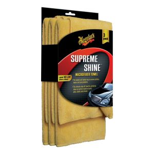 Meguiars Supreme Shine Microfibre Towel 3 / Pack 80% Polyester-20% Polyamide